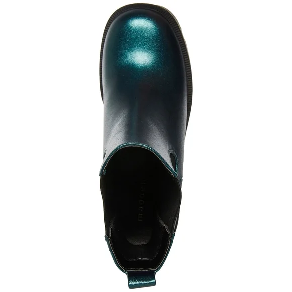NEW Madden Girl Metallic Teal Tippah Lug Sole Chelsea Boot - Picture 4 of 5